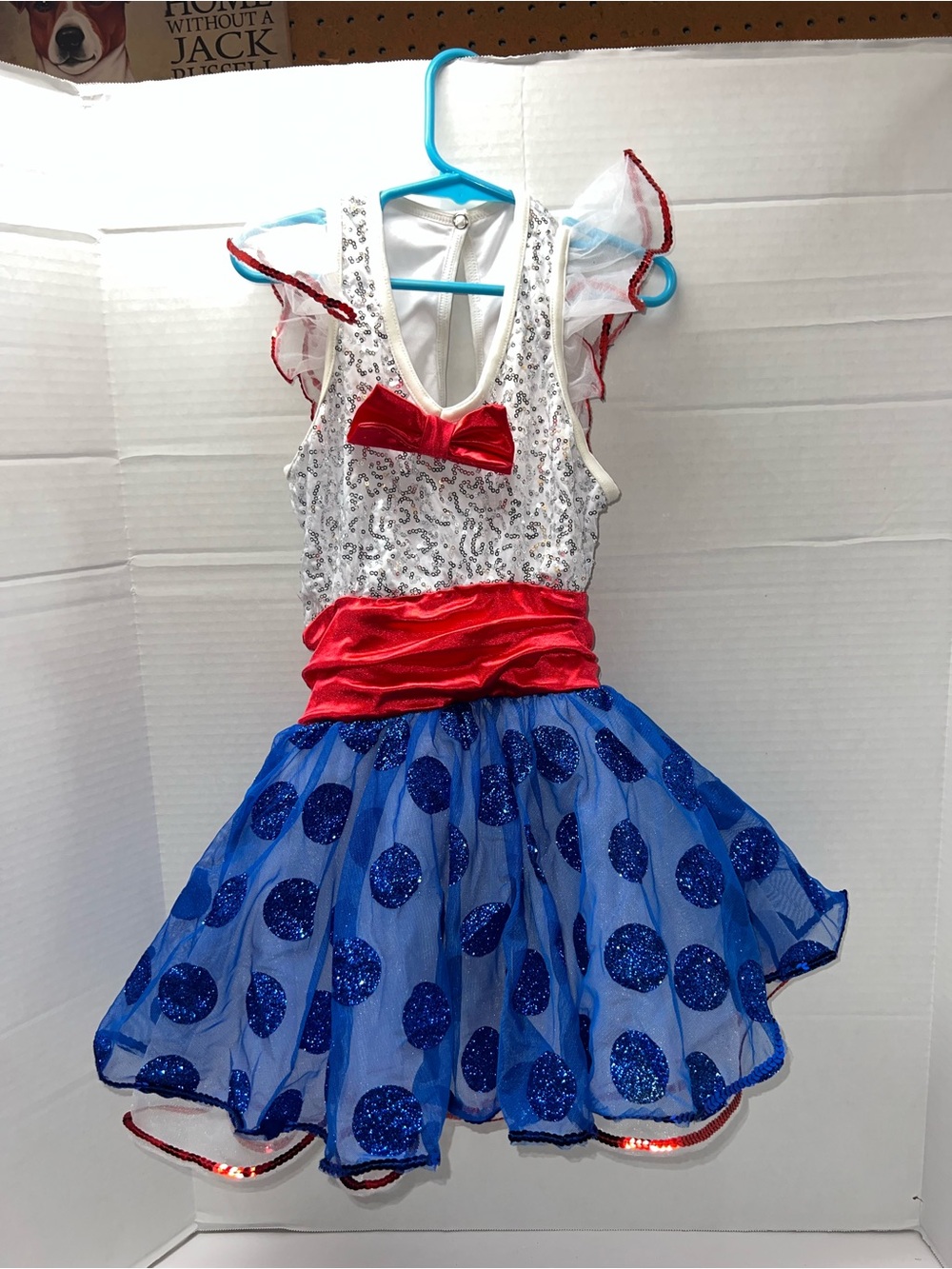 Girls Weissman Good Ship Lollipop Red, White & Blue Sequin Party Costume Dress